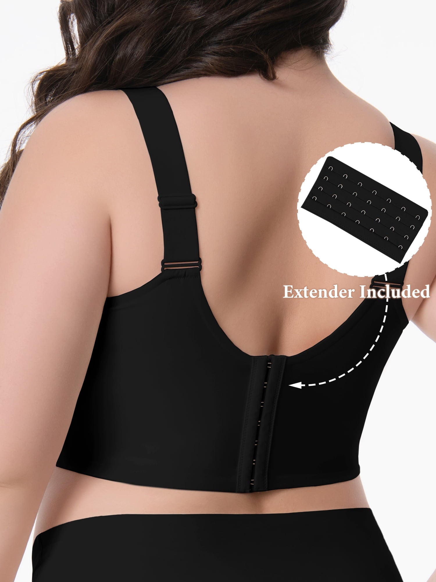 Homlouue Plus Size Wireless Bras for Women No Underwire,Jelly Bra with Support and Lift Comfortable Full Coverage Push Up Bras,3XL Blcak